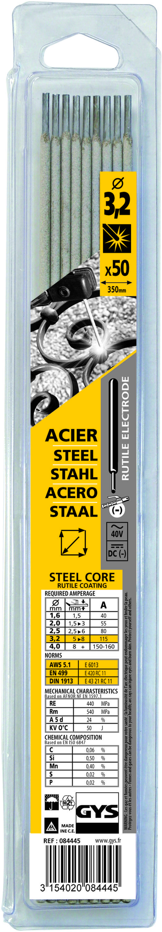 étui électrodes Gys 3.2mm Protection Et Transport électrodes Mma 3.2mm - Gys-0