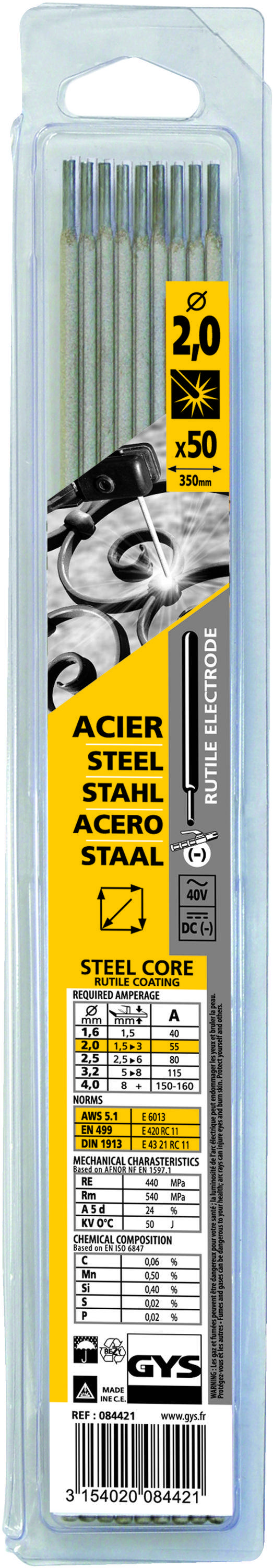 étui 50 électrodes Gys Protection Et Transport Robuste - Gys-0