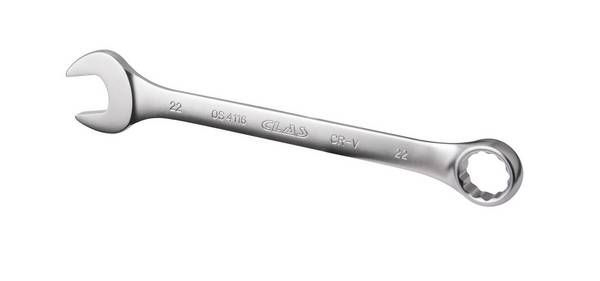 Clé mixte 22mm 12 pans CrV DIN ISO 3113 - OS 4116 - CLAS Equipements