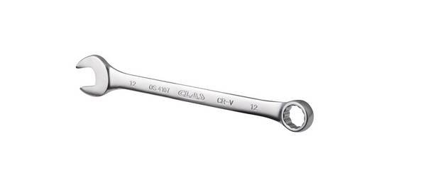 Clé mixte 12mm 12 pans CrV DIN ISO 3113 - OS 4107 - CLAS Equipements