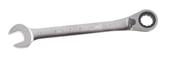 Clé mixte 16mm à cliquet réversible 15° CrV - OS 4029 - CLAS Equipements