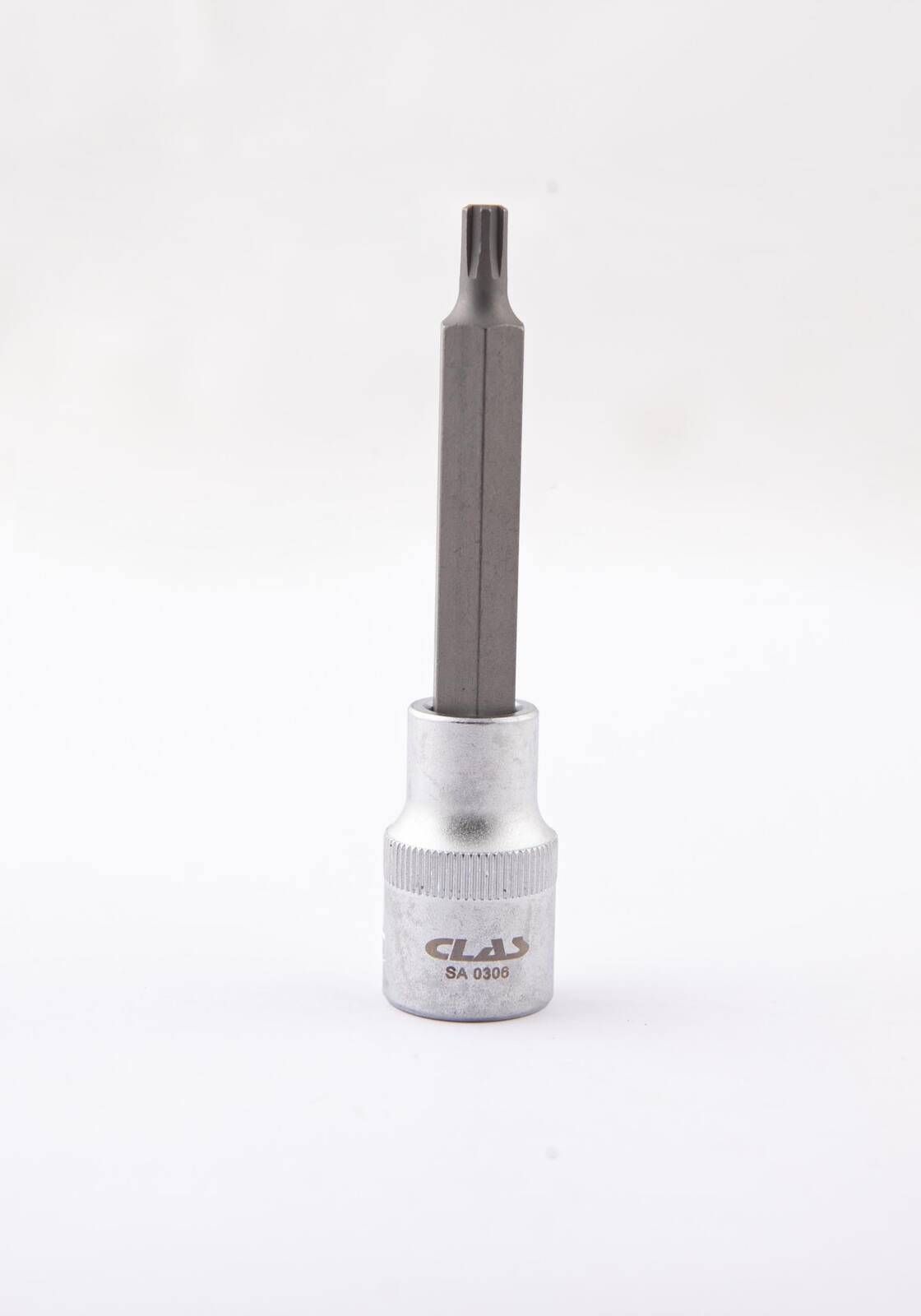 Douille embout ribe M6 L.100mm 1/2'' CrV - SA 0306 - CLAS Equipements-0