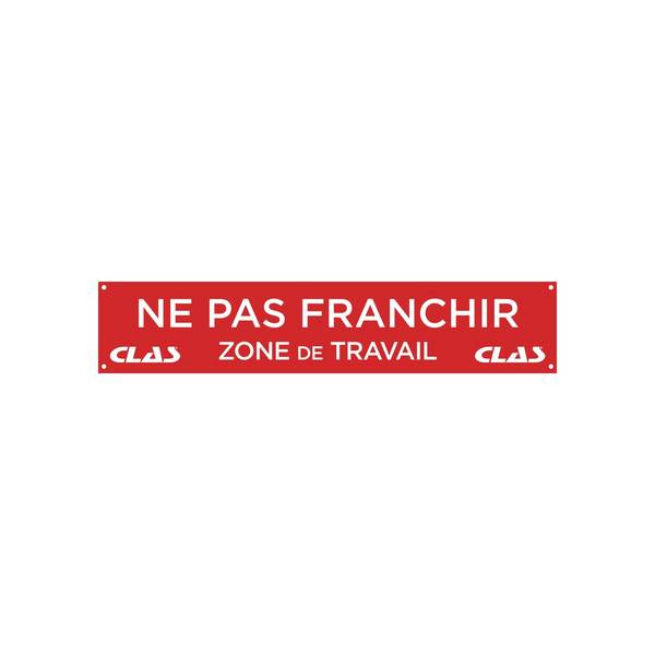Banderole signalisation "Limite zone de travail" 100 x 20cm - EG 0015 - CLAS Equipements