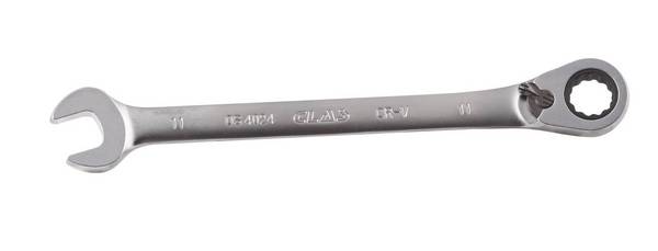 Clé mixte 11mm à cliquet réversible 15° CrV - OS 4024 - CLAS Equipements