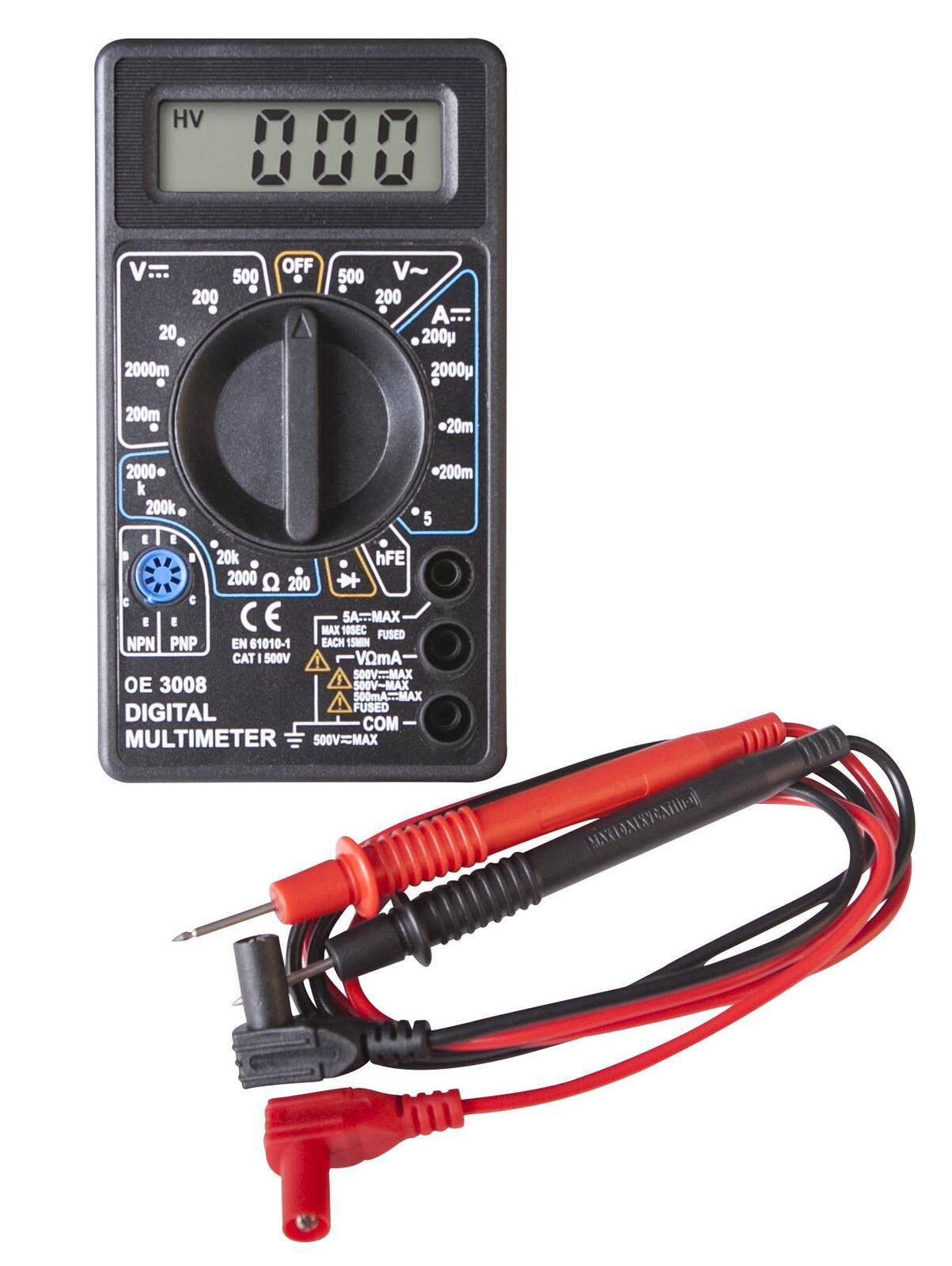 Multimètre digital cat.1 - OE 3008BL - CLAS Equipements-0