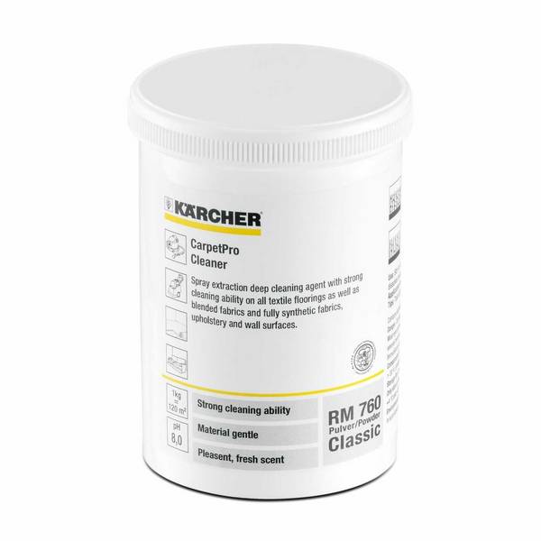 Rm760 poudre de nettoyant pour textile et moquette la cartouche de 800g - KARCHER - Détergent moquette et textile