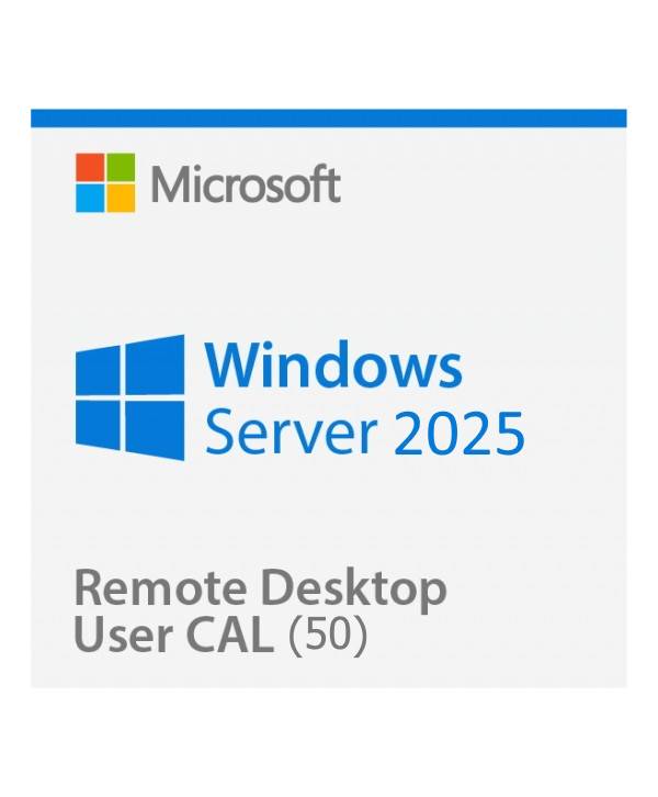 Microsoft Windows Server 2025 Remote Desktop Services (RDS) 50 device connections CAL - Clé licence à télécharger - Livr-0