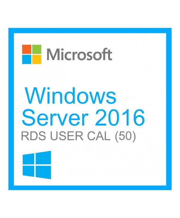Microsoft Windows Server 2016 Remote Desktop Services (RDS) 50 user connections CAL - Clé licence à télécharger - Livrai