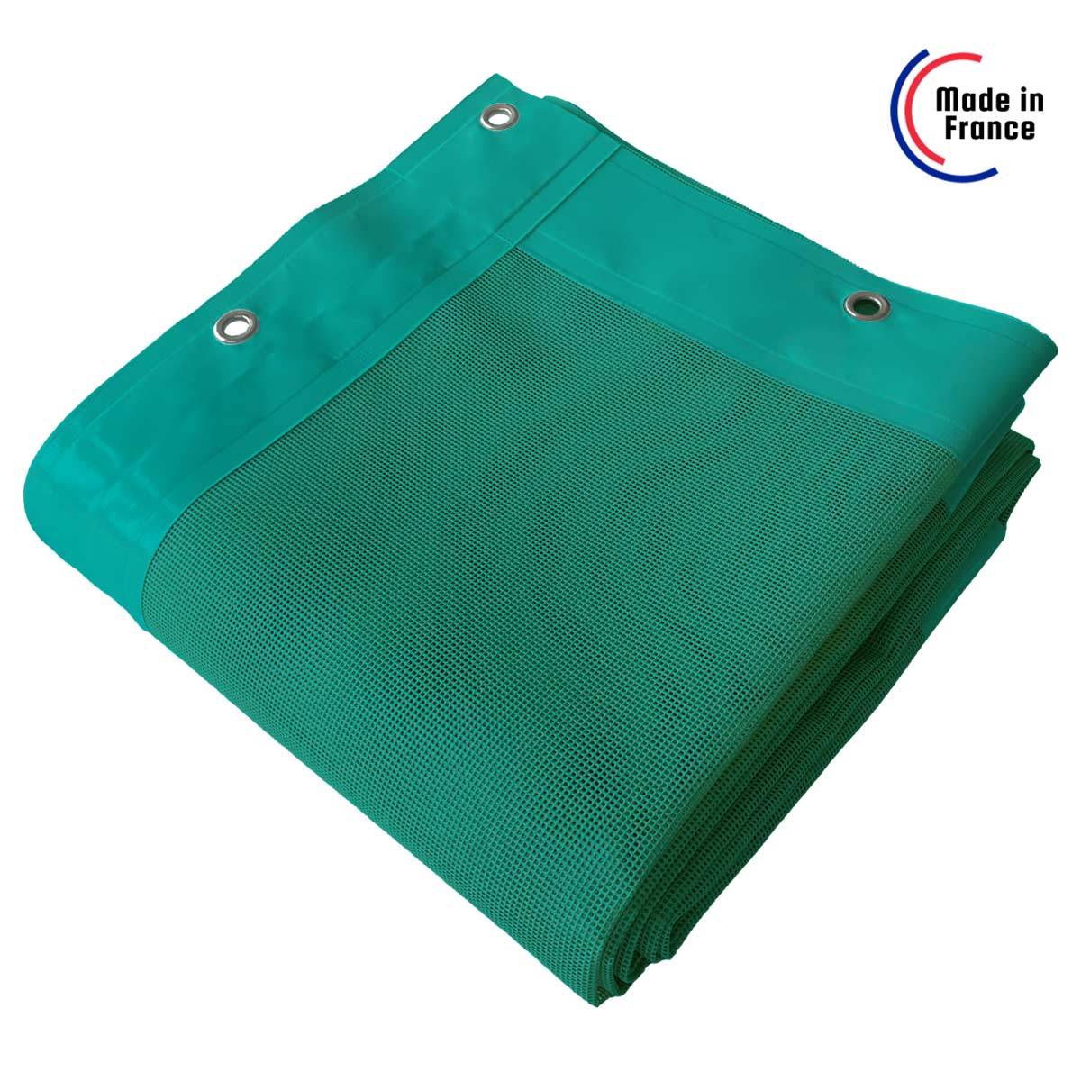 Bâche brise vue micro-perforée Tecplast mp460bv 2,5x3m - verte - garantie 5 ans-3