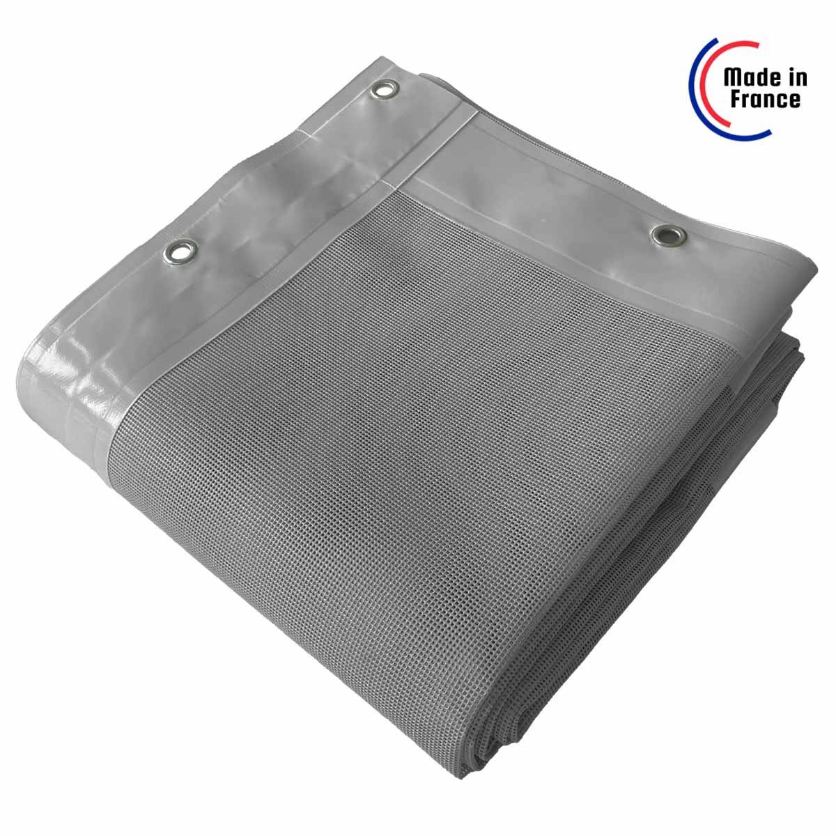 Bâche brise vue micro-perforée Tecplast mp460bv 3x5m - grise - garantie 5 ans-4