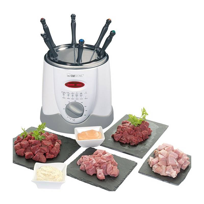 Friteuse et fondue pour 6 personnes 1L Clatronic FFR 2916 Blanc-2