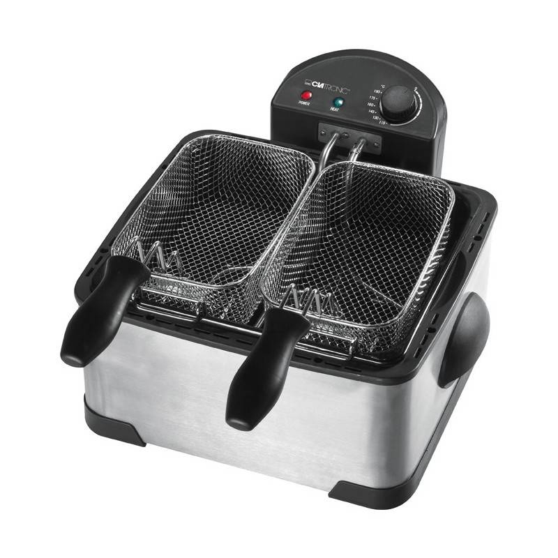 Double friteuse 4L inox Clatronic FR 3195-2