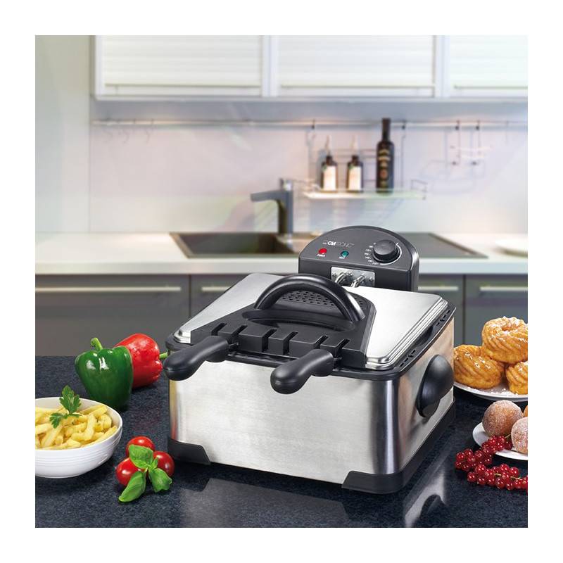 Double friteuse 4L inox Clatronic FR 3195-3