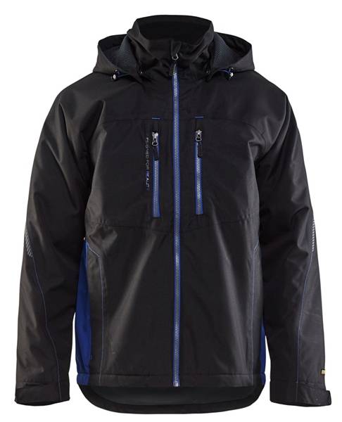 Veste imperméable hiver Blaklader Technique doublée Noir / Bleu Royal M-0