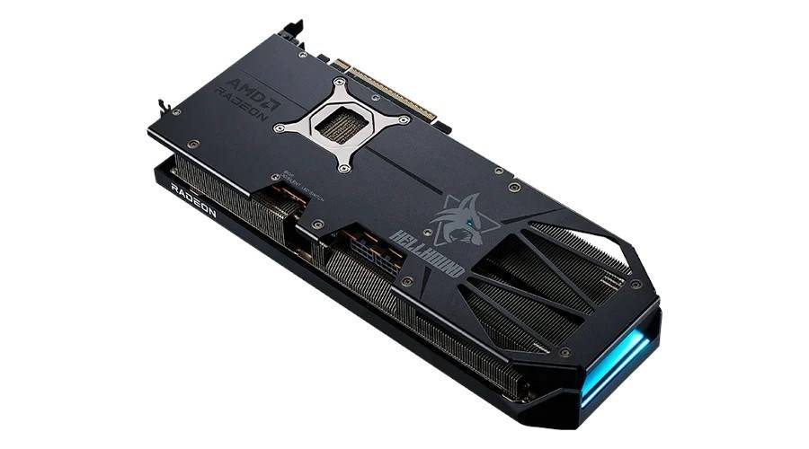 PowerColor Hellhound Radeon RX 9070 XT, Radeon RX 9070 XT, 16 Go, GDDR6, 256 bit, 7680 x 4320 pixels, PCI Express x16 5.-8