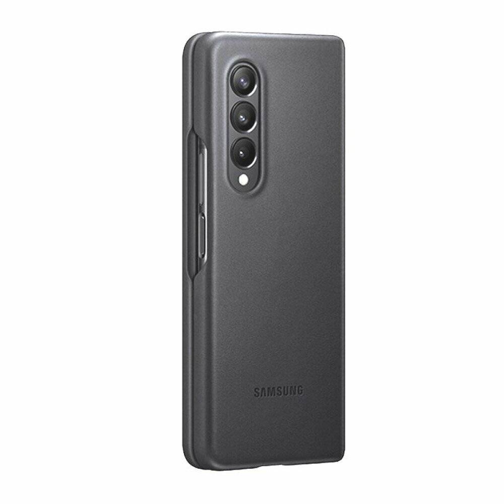 Coque pour Samsung Galaxy Z Fold 4 en Cuir Compatible avec Charge Sans Fil-4