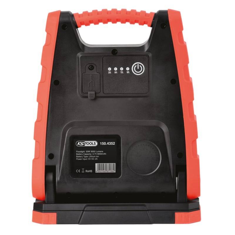 Projecteur mobile à LED 10W 1000Lumens rechargeable - KSTools 150.4351-2