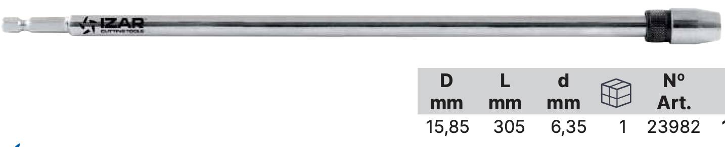 Rallonge 305mm pour foret a bois plat - IZAR 23982-1