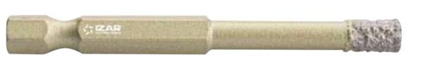 Foret-Trépan diamant pour porcelainecarrelage, queue E6.3 14 - 8,00 mm - IZAR 31566