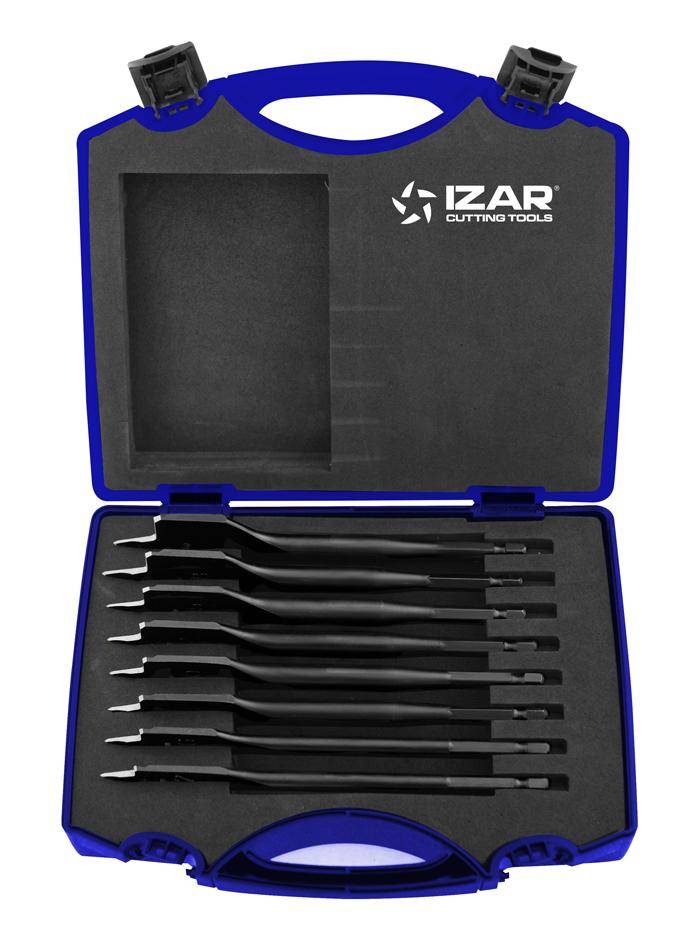 Coffret mèche plate haut rendement 12 à 32 mm Bois tendre - Réf: 1651 IZAR-0