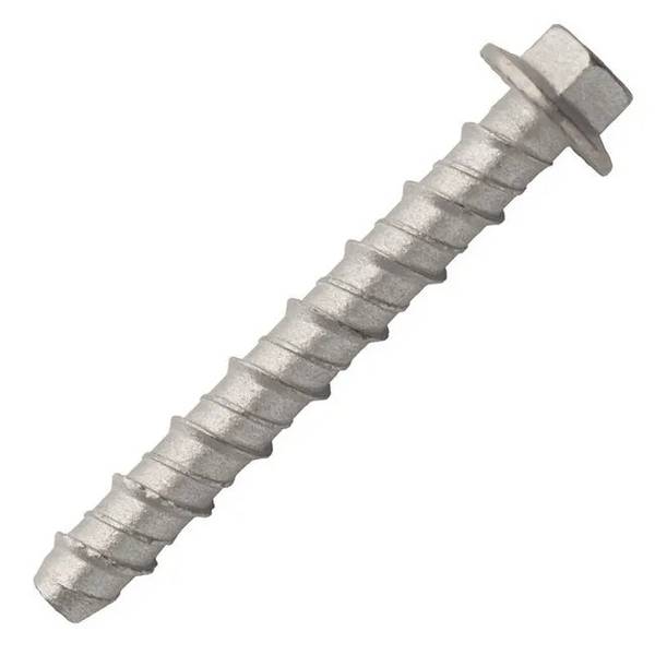 Vis béton en Acier Zingué - tête hexagonal à embase - M8 x 100 - ESSBOX 25 PCS - SCELL-IT