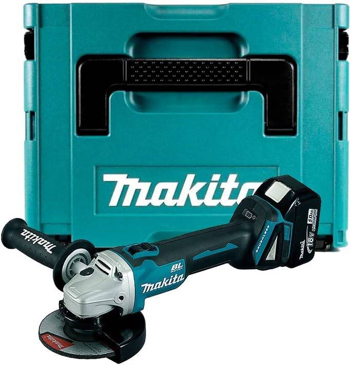 Meuleuse d'angle 125mm DGA506 + 1 batterie 5Ah BL1850B + coffret Makpac - Makita DGA506T1J-0