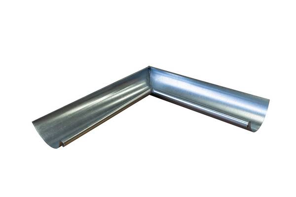 Angle intérieur gouttière demi-rond Acier Galvanisé  Gris - LPP  33cm
