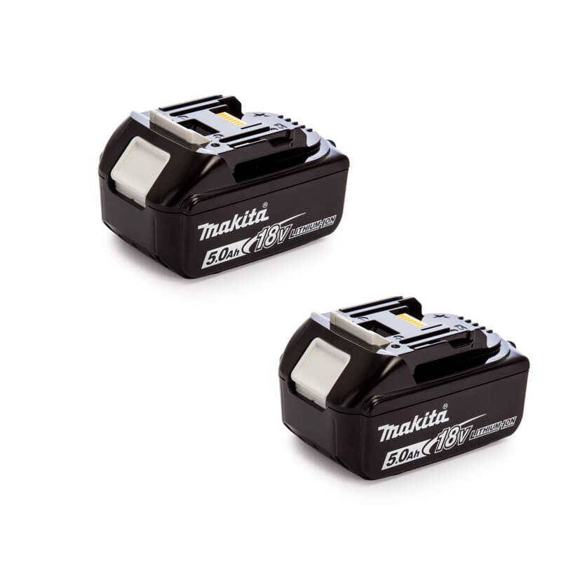 Pack 2 batteries 18V Li-Ion LXT -2x5,0 Ah- BL1850B - MAKITA 197288-2-0