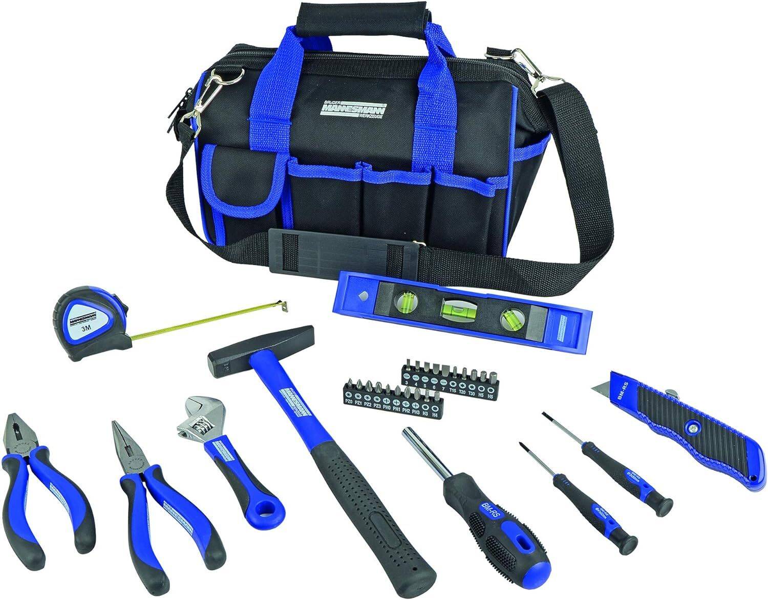 Sacoche à outils complète, 30 pièces - MANNESMAN - M29020-0