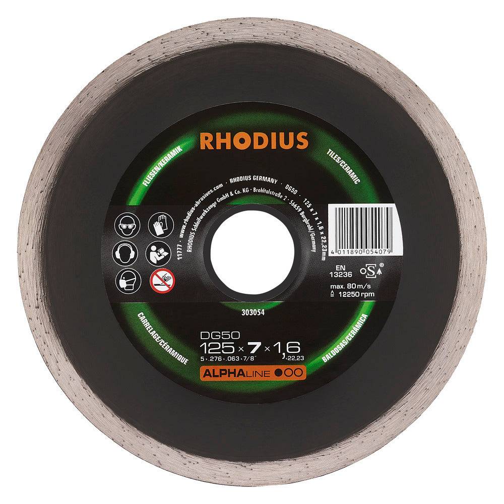 Disque de coupe diamanté pour carrelage DG50 - RHODIUS-0