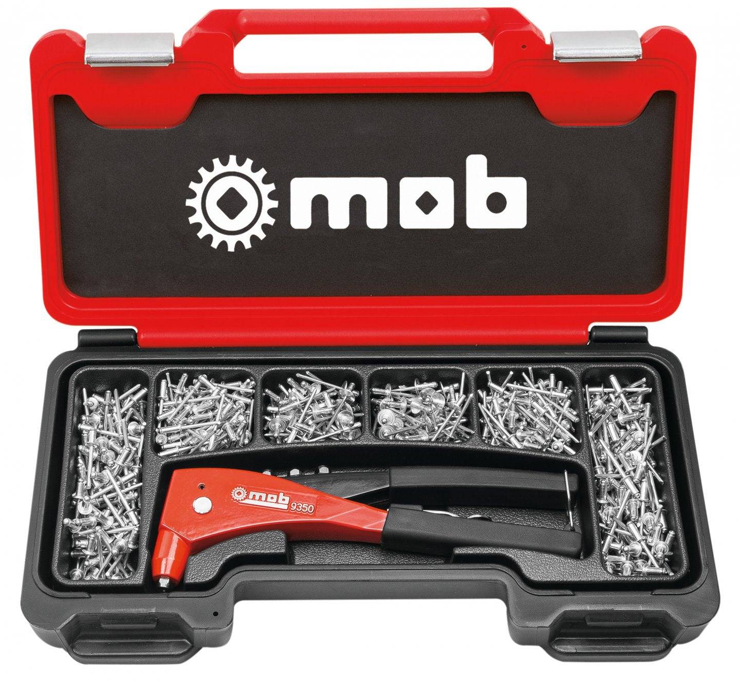 Coffret pince à riveter + 500 rivets corps alu & pointe acier - MOB-0