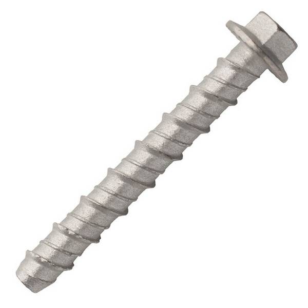 Vis béton en Acier Zingué - tête hexagonal à embase - M10 x 100 - ESSBOX 24 PCS - SCELL-IT