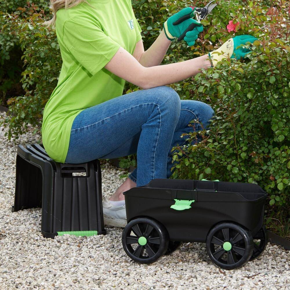 Banc et coffre agenouilloir 4 en 1 sur roues - RIBIMEX PRAGENP4R-4