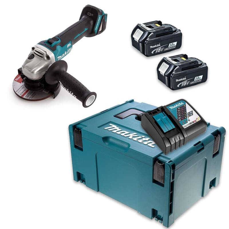 Meuleuse d'angle 18V diam125 mm -2x3,0 Ah- en MAKPAC - MAKITA DGA506RFJ-0