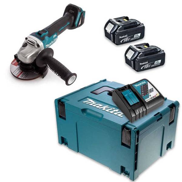 Meuleuse d'angle 18V diam125 mm -2x3,0 Ah- en MAKPAC - MAKITA DGA506RFJ