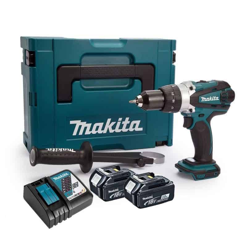 Perceuse à percussion 18V LXT -2x3.0 Ah- en MAKPAC - MAKITA DHP458RFJ-0