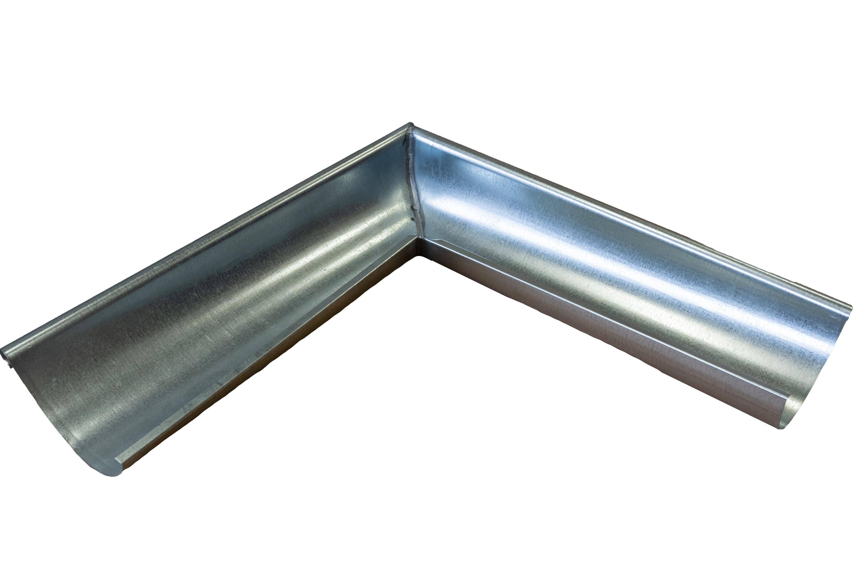 Angle extérieur gouttière demi-rond Acier Galvanisé Gris - LPP 25cm-2