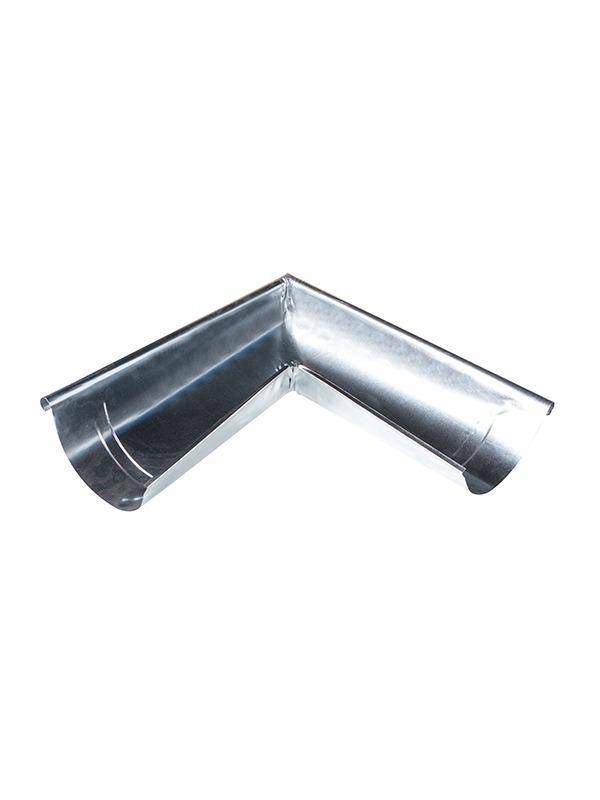 Angle extérieur gouttière demi-rond Acier Galvanisé Gris - LPP 25cm-3