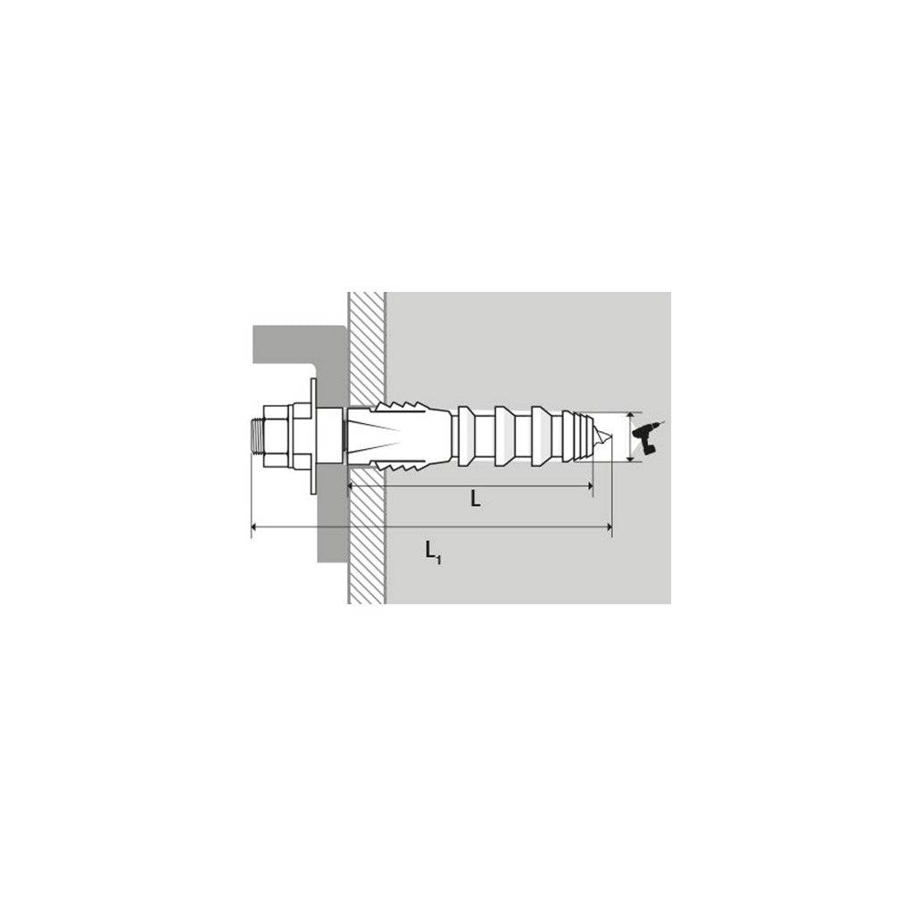 Kit fixation lavabo matériaux pleins D.8x90 - Scell-IT FS30010-2