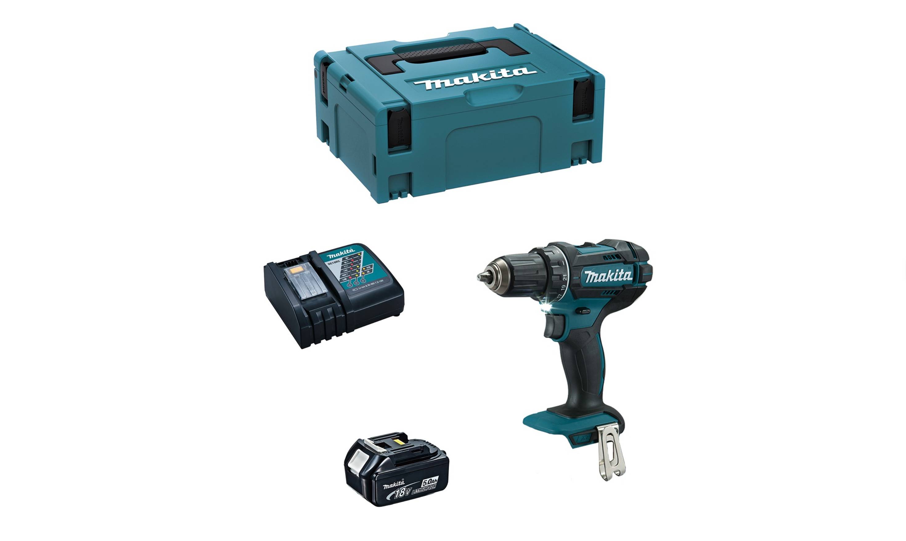 Perceuse visseuse 18V LXT -1×5,0 Ah- en MAKPAC MAKITA DDF482RT1J-0