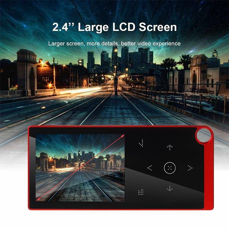 Lecteur MP4 Rouge Écran Tactile 2.4' 4GB Audio Vidéo Sans Bluetooth Bleu YONIS-1