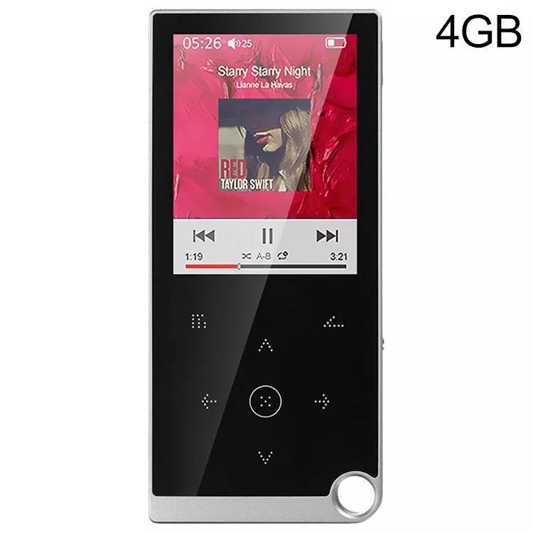 Lecteur MP4 Rouge Écran Tactile 2.4' 4GB Audio Vidéo Sans Bluetooth Gris YONIS-0