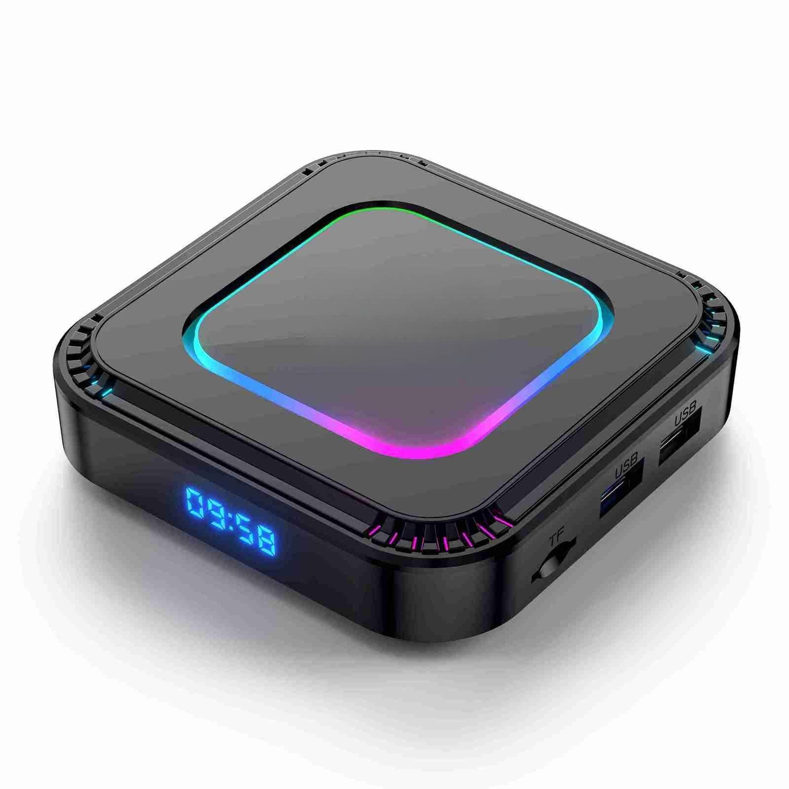 Box TV Android 13.0 8K 4 Go 32 Go WiFi Double Bande Avec Télécommande - Noir - Yonis-3