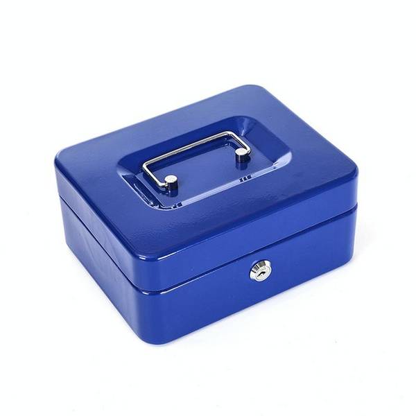Tirelire Sécurisée Ignifuge Portable Avec Clé Pour Maison 200x160x90mm Bleu YONIS