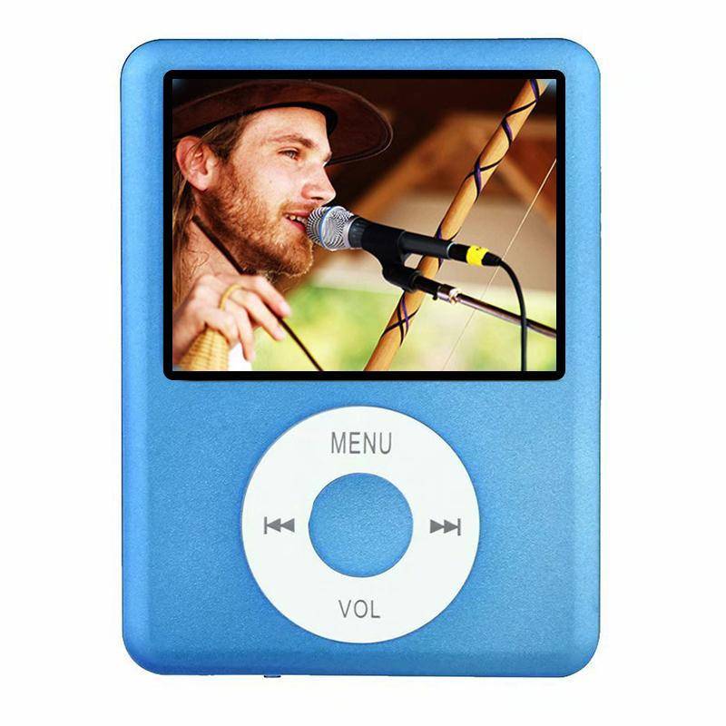 Lecteur MP4 Écran 1.8 Pouces FM Radio E-Book Calendrier Bleu YONIS-0