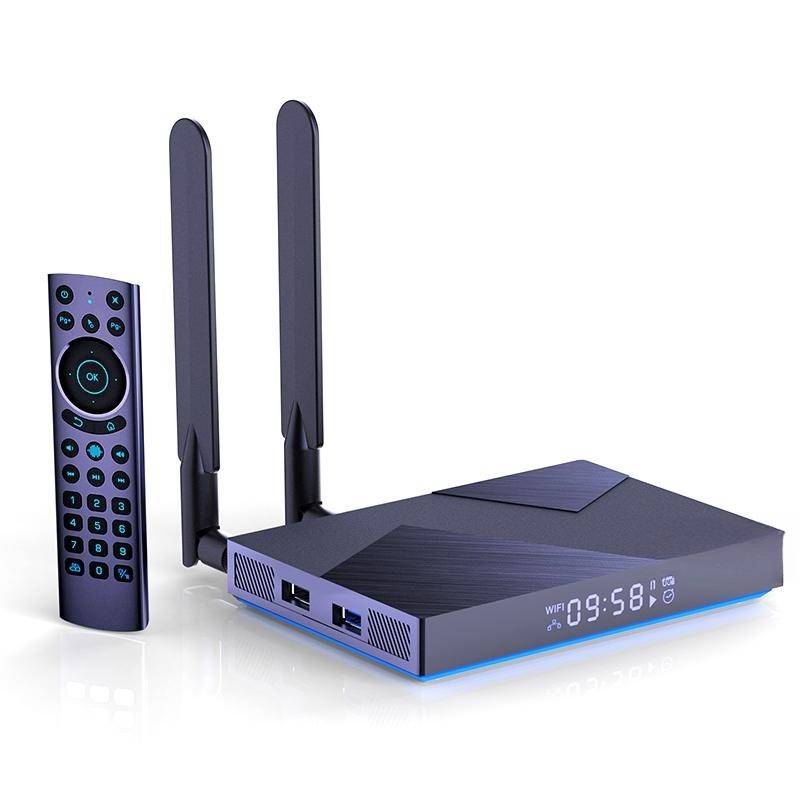 Boîtier TV Android 12 8K 64 Go WiFi 6 Bluetooth 5.0 - Noir - Yonis-1