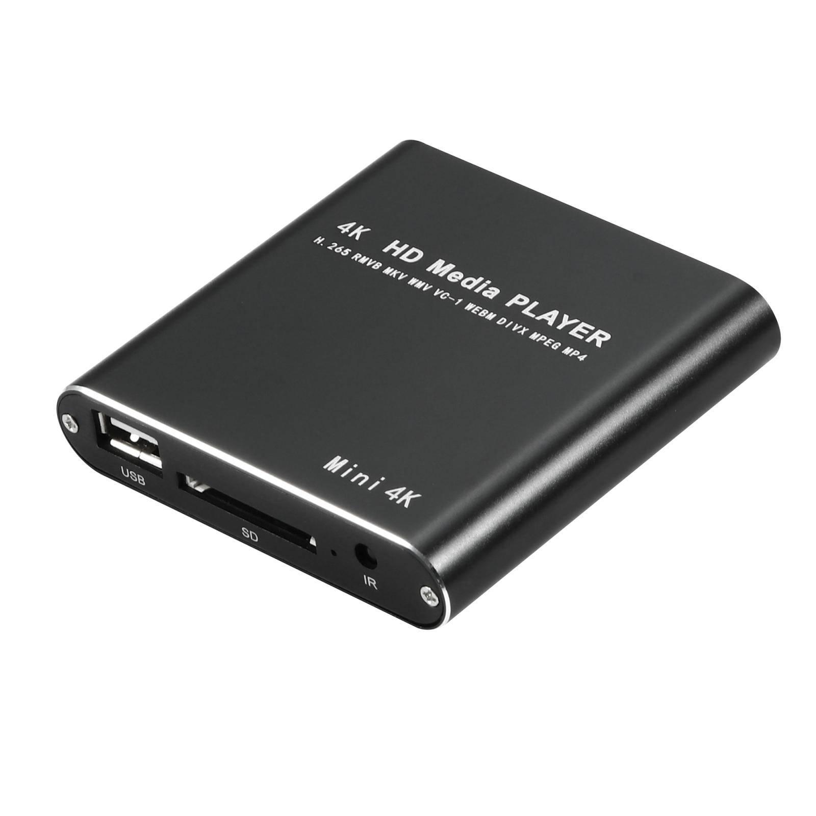 Passerelle Multimédia 4K USB HDMI Audio Vidéo 4G Stockage Lecture Automatique Noir YONIS-1