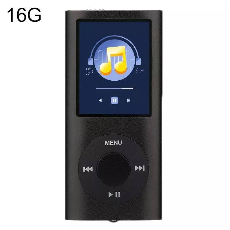 Lecteur MP4 Écran 1.8 Pouces 16GB Avec Écouteurs Et Câble Noir YONIS-0
