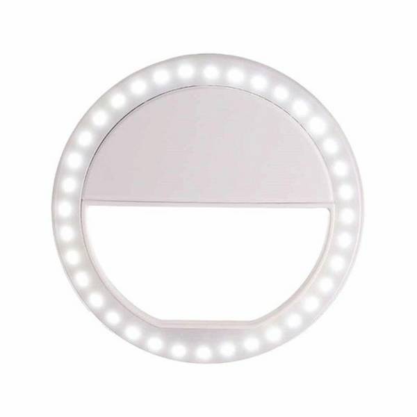 Ring Light LED Pour Selfies Photographie Live Éclairage 360° Blanc Compact Blanc YONIS