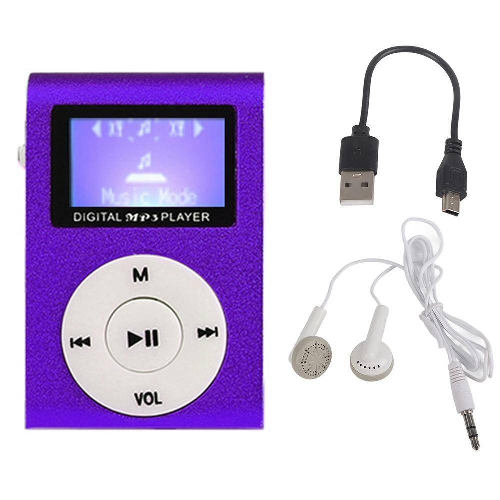 Lecteur MP3 Portable Avec Écouteurs Et Écran Compact - Violet - Yonis-0